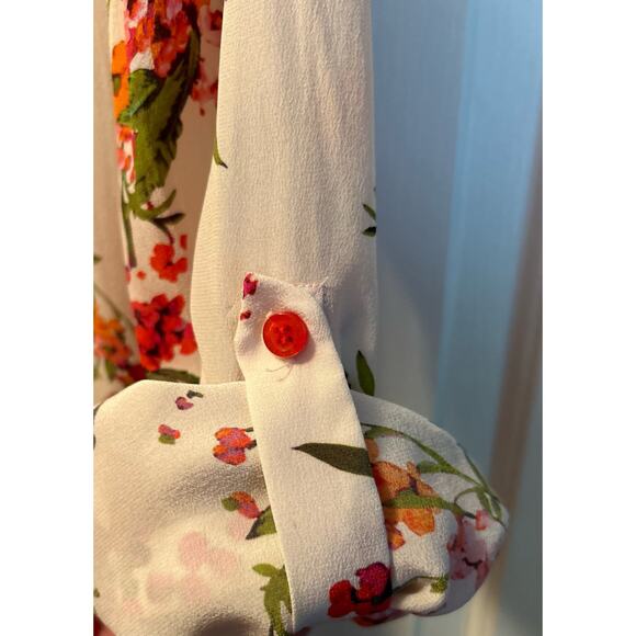 Hale Bob Floral Blouse with Tab Sleeve, Size S - Picture 2 of 7